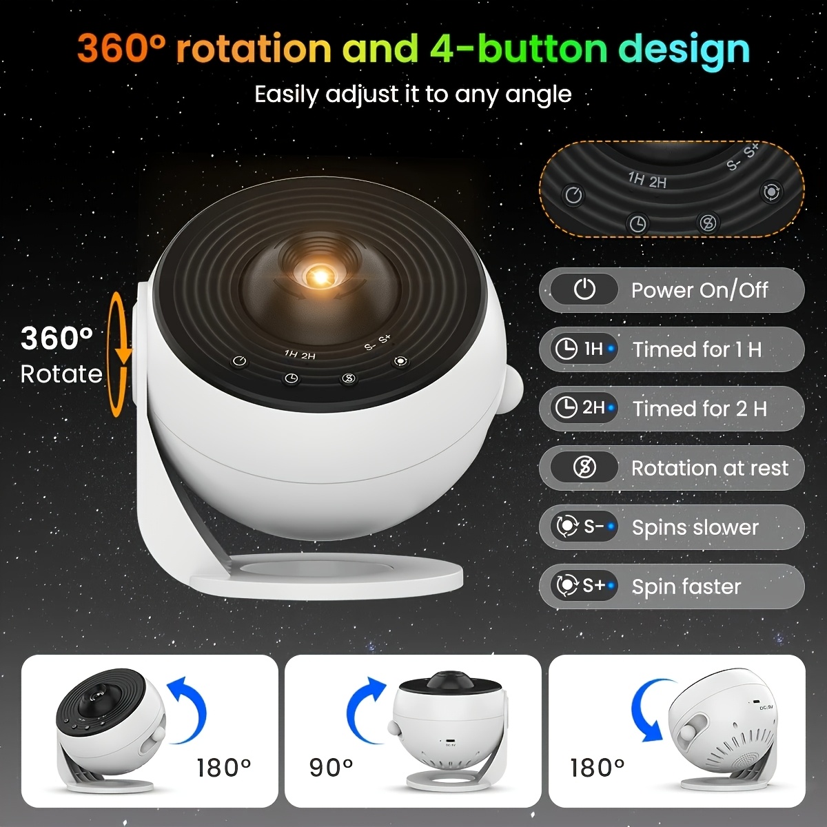 Galaxy Star Projector 360° Rot - Planetarium Projector Home ulasan dan harga