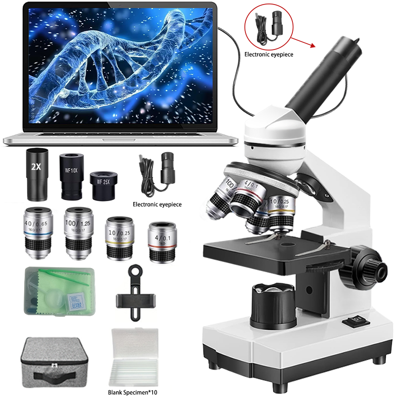 40X-5000X Compound Monocular M - Microscope Compound 40X ulasan dan harga