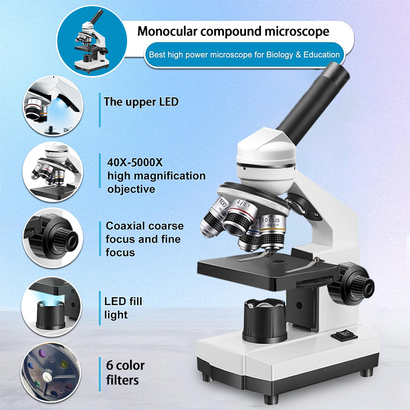 40X-5000X Compound Monocular M - Microscope Compound 40X ulasan dan harga