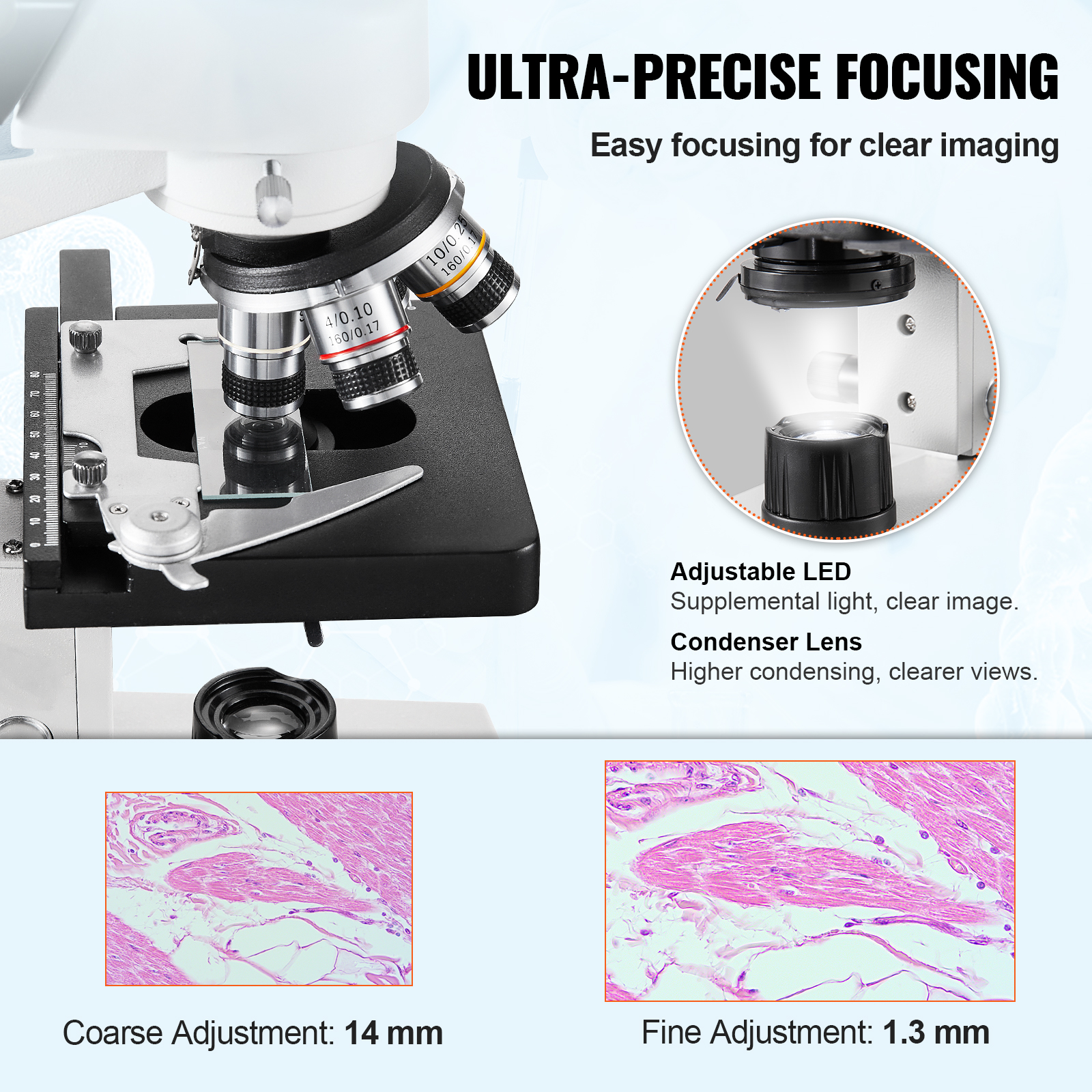 VEVOR Compound Trinocular Micr - Microscope Compound 40X ulasan dan harga