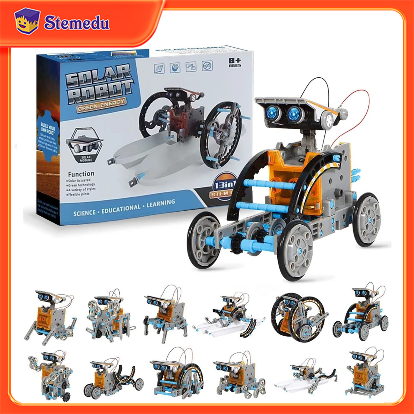 13 in 1 Solar Powered Robot Sc - Science Project Diy ulasan dan harga