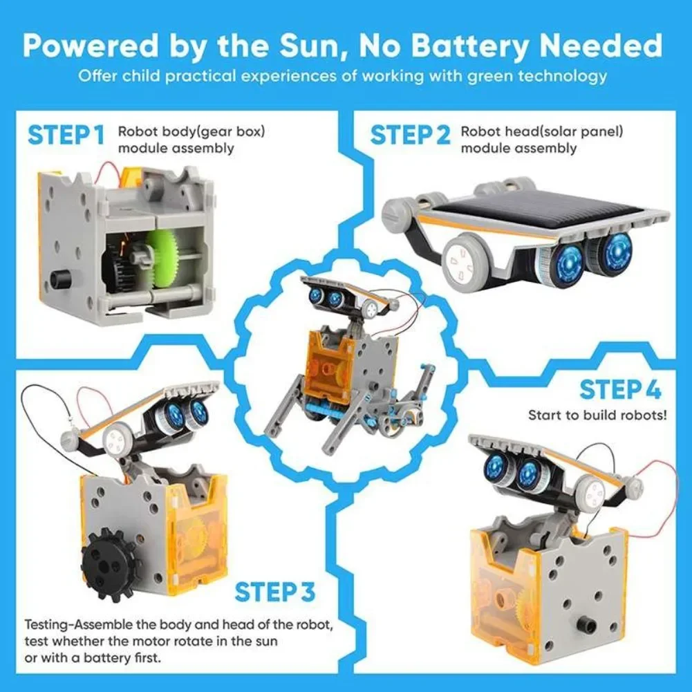 13 in 1 Solar Powered Robot Sc - Science Project Diy ulasan dan harga